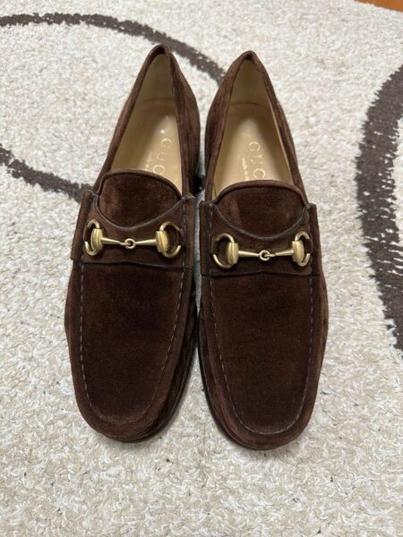 ★希少・極美品★GUCCI グッチ ローファー スウェード ブラウン