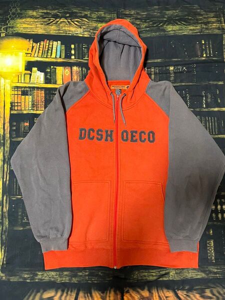 【レア物】 DC Shoes パーカー Hoodie オレンジ ブラウン 茶色
