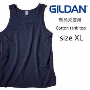 【ギルダン】新品未使用 ウルトラコットン 6oz 無地 タンクトップ 紺 ネイビー XLサイズ GILDAN 2200