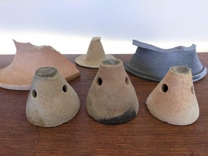 弥生土器 須恵器 発掘品 出土品 残欠 破片 欠片 6個 骨董 アンティーク 古墳時代 土師器 考古資料 コレクター 収集品