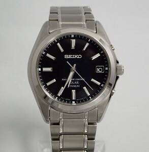 ★中古・美品★SEIKO セイコー セレクション/SBTM217/電波ソーラー/チタン/サファイアガラス/スーパークリアコーティング/腕時計/送料無料