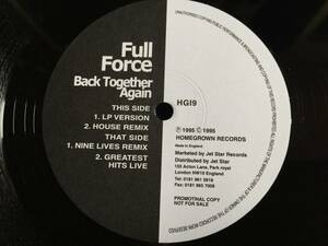 ★Full Force / Back Together Again Promo 12EP ★Qsfb1★Homegrown Records HG19