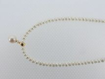 ●パール ネックレス K18 真珠 総g 約11.4g 約40cm ジュエリー アクセサリー 宝石 ファッション小物 N563_画像7