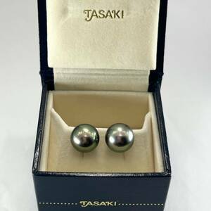 田崎　TASAKI 黒蝶真珠　大粒パール　ピアス