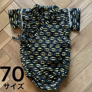 甚平　ロンパース　 浴衣 男の子 ベビー　70サイズ　バッドマン 洋画　夏用　新生児　