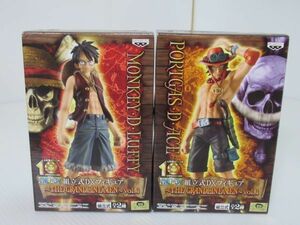 ワンピース ONE PIECE 組立式DXフィギュア THE GRANDLINE MEN vol.1 全2種セット グラメン エース ルフィ プライズ 新品 未開封