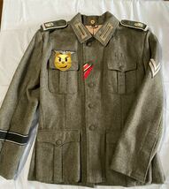 WW2 ドイツ軍 M40 野戦服 レプリカ GD師団 袖章、肩章付き 伍長勤務上等兵 表記サイズM やや細身のMぐらい ナチス エリカクラブ？_画像1