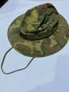 米軍 実物 ERDL リーフパターン ブーニーハット dsa-100-69-c-0225 サイズ7 1/8 (57cm) アーミー 海兵隊 初期アフ ベトナム戦争　帽子