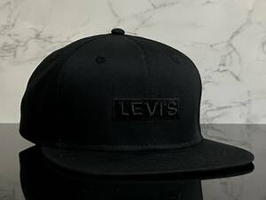 【未使用品】59D クール★LEVI'S リーバイス フラット キャップ 帽子 CAP クールなブラックのコットン素材にレッドタブ！《FREEサイズ》