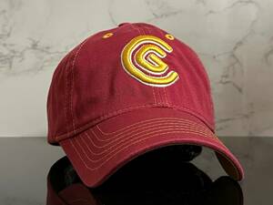 【未使用品】120K★Cleveland GOLF クリーブランド ゴルフキャップ 帽子CAP 上品で高級感のあるレッドグレーのコットン素材《FREEサイズ》