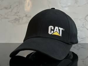 【未使用品】183K★Caterpillar キャタピラー CAT キャット キャップ 帽子 CAP クールなブラックの伸縮素材！《伸縮前57㎝～61㎝位迄》