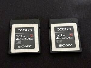 SONY XQD メモリーカード 120GB 2枚セット QD-G120F　　　　　　　　ソニー XQDカード 128GB 256GB 240GB 64GB lexar nikon お探しの方にも