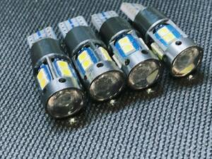 爆光T10LEDバルブ ホワイト10SMD12V24VCANBUSキャンセラ　4個