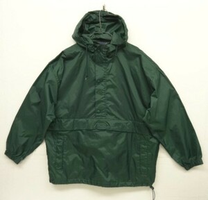 90s ヴィンテージ J.CREW ジェイクルー 旧タグ ハーフジップ ナイロン アノラックパーカー ダークグリーン VINTAGE 90年代