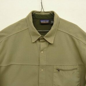 00s ヴィンテージ PATAGONIA パタゴニア MICRO D-LUXE スナップボタン フリースシャツ ベージュ カナダ製 VINTAGE 00年代 レアの画像3