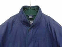 90s ヴィンテージ GAP ギャップ 旧タグ 裏地ウール スタンドカラージャケット ネイビー VINTAGE 90年代 オールドギャップ_画像3