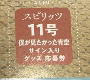 スピリッツ11号 　僕が見たかった青空 直筆サイン入りチェキ　サイン色紙　プレゼント応募券1枚 