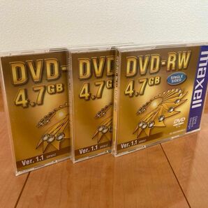 maxell DVD-RW 3枚セット　国産　未開封品