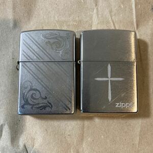 ZIPPO オイルライター 2012年2月製/2014年製2月製 シルバーカラー ジャンク管理⑤