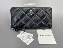 マークジェイコブス MARC JACOBS M0015864 ザ キルテッド ソフト ラウンドジップ 長財布 ブラック 定価税込36300円 新品 未使用品_画像1