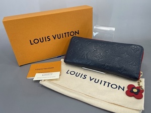 ルイヴィトン Louis Vuitton M68325 モノグラムアンプラント ポルトフォイユ クレマンス マリーヌルージュ ファスナー取れ USED品