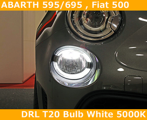 Abarth595/695,Fiat500 DRL T20 ホワイトBulb 5000K ABARTH,FIAT