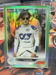 2022 Topps Chrome Formula 1 角田裕毅 TSUNODA YUKI Green Refractor /99 F1 カード