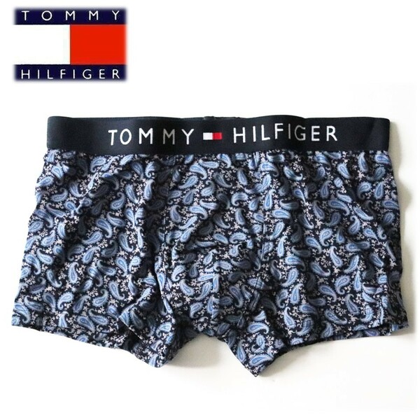 《TOMMY HILFIGER トミーヒルフィガー》新品 ペイズリー柄 ウエストロゴ トランクス アンダーウェア M(76~86) A9384