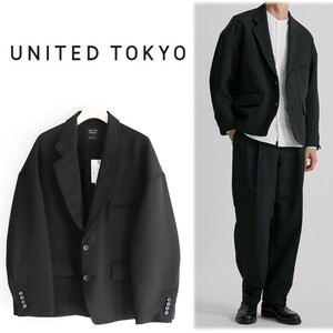 《UNITED TOKYO》新品 定価29,700円 オーバーサイズシルエット ダブルフェイス ジャージジャケット 大きめ1サイズ A9429