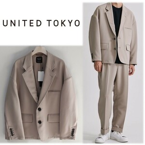 《UNITED TOKYO》新品 定価29,700円 オーバーサイズシルエット ダブルフェイス ジャージジャケット 大きめ1サイズ A9465