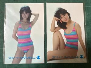 【水着】 小森みちこ　マルベル堂プロマイド写真2枚　ハイレグ　80年代アイドル 