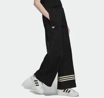 希少 adidas originals アディダス オリジナルス ワイド WIDE TRACK PANTS トラックパンツ 黒 Mサイズ_画像2