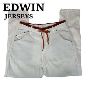 EDWIN エドウィン ER107W (約80cm W31相当) JERSEYS ホワイト ストレッチ デニムパンツ 白 ジャージーズ ジーンズ コーデュロイ