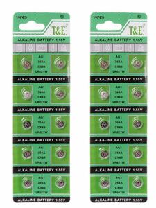 【送料無料】T&E 酸化銀電池 LR621 SR621SW 20本 20個 セット ボタン電池 電池