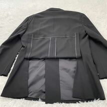 美品 【J.PRESS Jプレス】 ウール素材 ダブル6ボタン 黒 スーツ (メンズ) sizeAB7ブラックフォーマル ジェイプレス_画像4