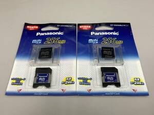 ★パナソニック・新品miniSD 256MB SDカードアダプタ付 2個・送料185円③★