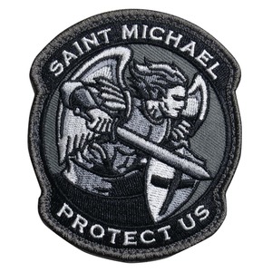 MIL-SPEC MONKEY ミリタリーパッチ 聖ミカエル Saint-Michael Modern 刺繍 ベルクロ 00160 [ SWAT ]