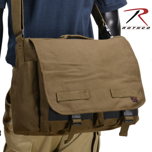 Rothco messenger bag navy blue shield Carry [ earth Brown ] Rothco shoulder bag mesenja- back 