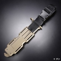 トレーニングナイフ M9 バヨネット シース付き [ ブラック ] 銃剣 ラバー プラスチック M16 鞘 ベルトループ_画像6