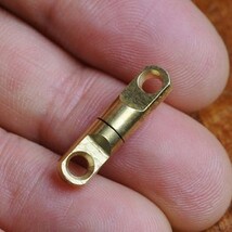 回転カン 真鍮製スイベル サルカン 糸ヨレ防止 [ 5mm×20mm ] 黄銅 アクセサリーパーツ ブラスキーホルダー メンズ_画像2