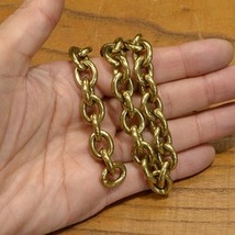 アズキチェーン 真鍮製 クラフトパーツ 環サイズ約14×11mm [ 10cm ] 小豆チェーン アクセサリー ネックレス_画像2