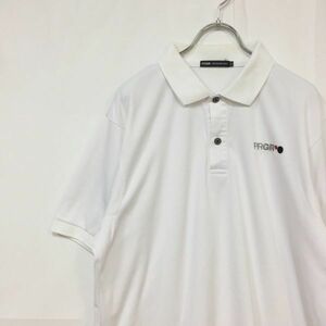 PRGR/プロギア シャツ ポロシャツ スポーツウェア ゴルフウェア 半袖 ホワイト ロゴ サイズLL