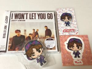 新同 GOT7 I WON'T LET YOU GO 通常盤 初回仕様 3rd MINI ALBUM アルバム CD Road 2u FC限定 くじ ステッカー D賞 クリップ マーク Mark