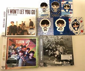 GOT7 THE New Era TURNUP I WON'T LET YOU GO 通常盤 CD JB FC くじ ステッカー ジェイビー ジェボム Jus2