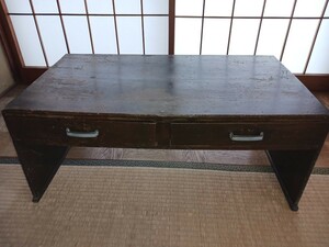  postage included writing desk antique Showa Retro peace furniture desk wooden 
