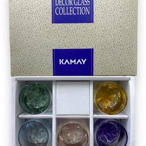 未使用保管品 KAMAY DECOR GLASS カメイグラス ミニグラス コレクション 5客 硝子 Colorful カラフル Aurora オーロラ 箱付きの画像10