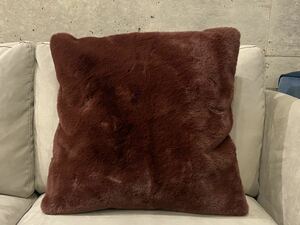 DomeDecoクッションカバー45×45cmファーwine(検ドームデコ,毛皮,ミッドセンチュリー,midcentury,カッシーナ,B&B,アルフレックス,フランス,