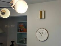 LUD Wall clock レジン+ウッド(検 ビンテージ,北欧ビンテージ,ミッドセンチュリー,イームズ,50's,60's,ジョージネルソン,サンバースト_画像6