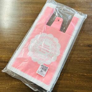 柄 手提げ 袋 レジ袋 レース ピンク Sサイズ 100枚 オシャレ ラッピング キッチン 日用品 