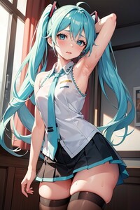 初音ミク 同人 アニメ ポスター A4サイズ 高品質 美少女 巨乳 イラストアートポスター anime セクシーアート 0129 (2)